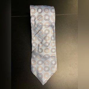 Holliday & Brown 100% Silk Tie Blue With Circles 59"‎